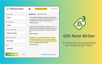 Gift Note Writer