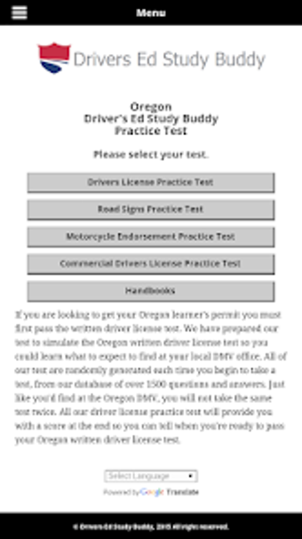 Oregon Driver License Test