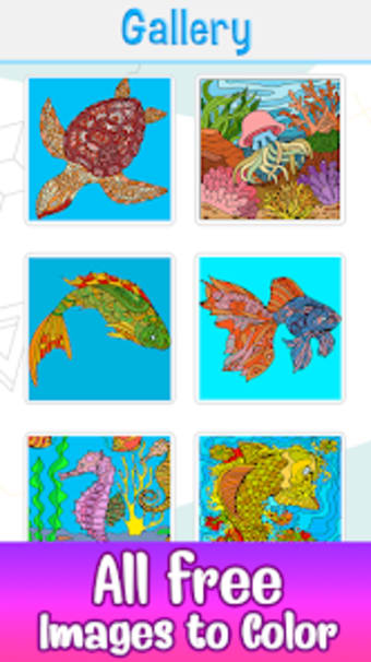Aquatic Animal Color by Number