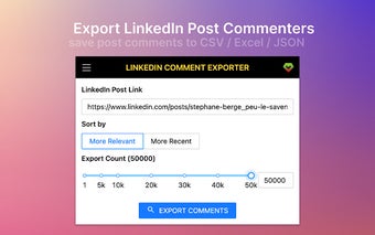 Comment Export for LinkedIn™️