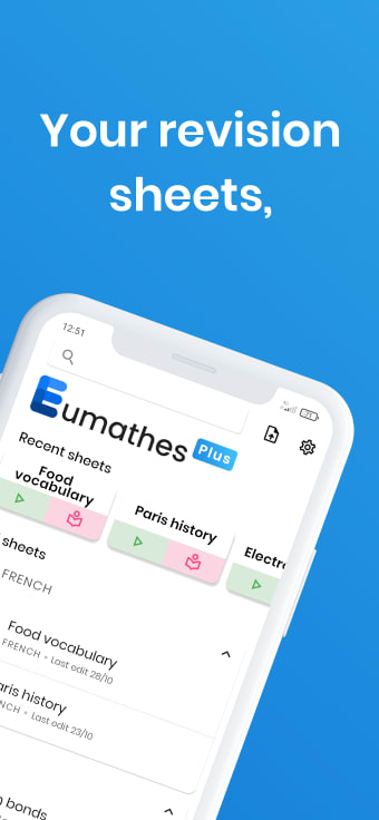 Eumathes - revision sheets