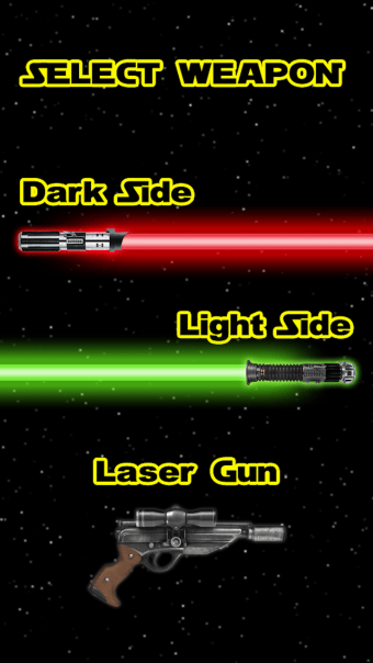 Laser Saber and Guns simulator