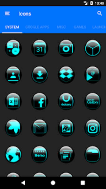 Cyan Glass Orb Icon Pack Free