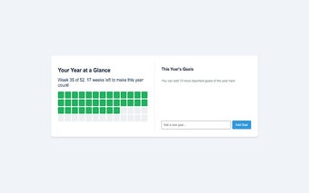 Year Progress & Goals Tracker