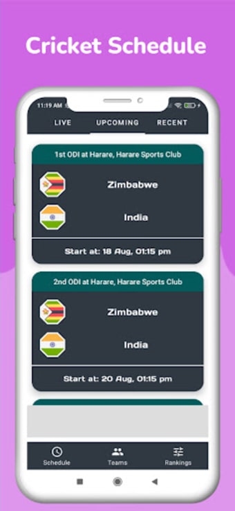 IND VS ZIM: Live Cricket Score