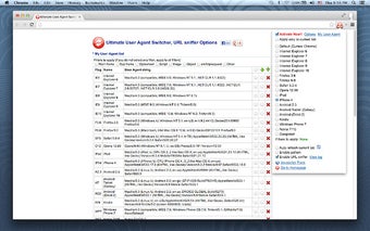 User Agent Switcher, URL sniffer