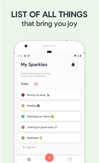Sparkle: Self-Care Checklist Tracker  Journal