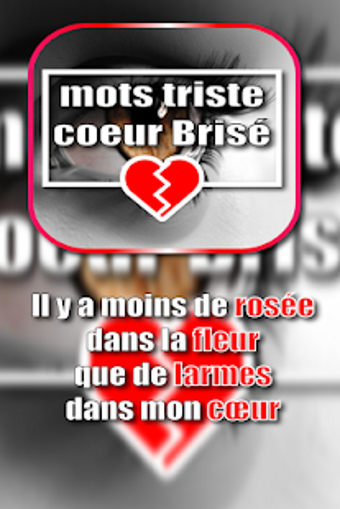 mots triste coeur brisé