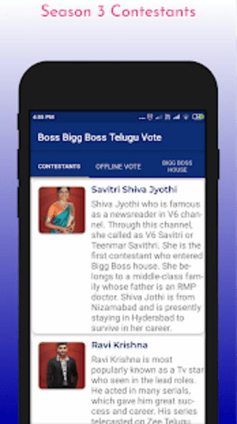 Boss Big Boss Telugu 3 Vote
