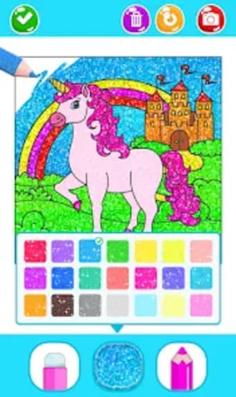 Unicorn Glitter Coloring  Fun