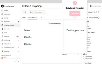 Etsy Email Extractor