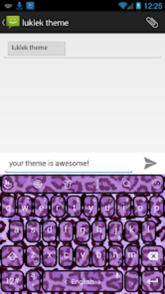 Keyboard Theme Leopard Purple