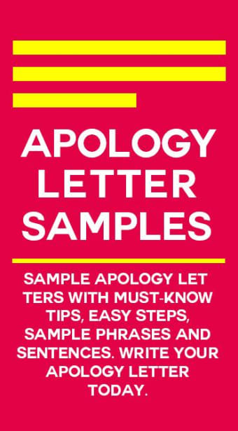 Apology Letter - Samples & Formats