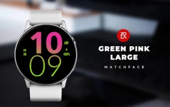 Green Pink Large Watch Face