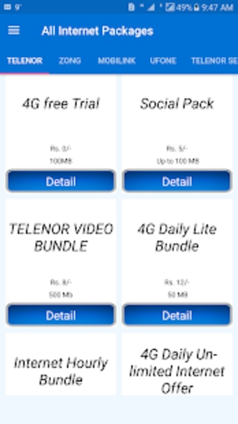 All Network Internet Packages Pakistan