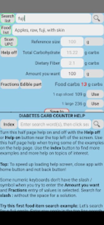 Type 1 Diabetes Carb Counter