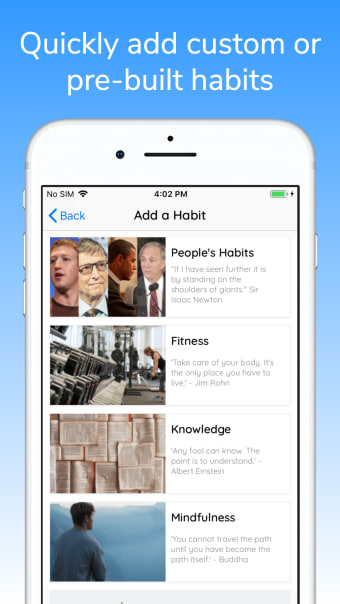 Build Habits Goal Tracking App