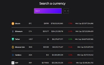 Cryptocurrency Finance Price Tracker