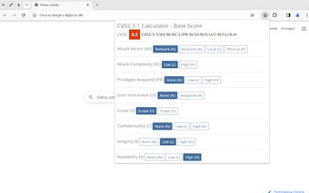 Simple CVSS 3.1 Calculator Chrome Extension