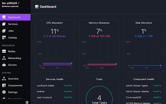 Mesosphere DC/OS UI Dark Theme