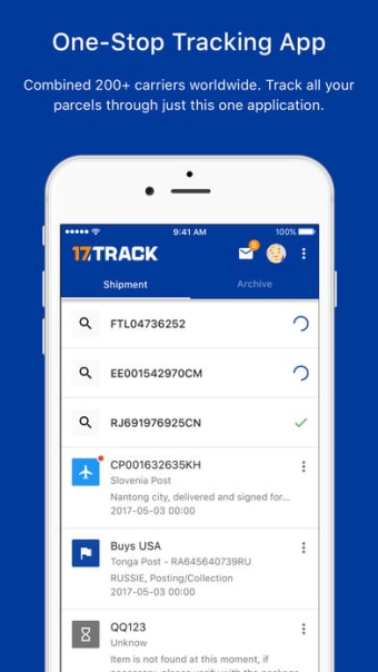 ALL-IN-ONE PACKAGE TRACKING
