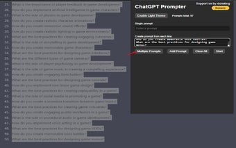 ChatGPT Prompt List