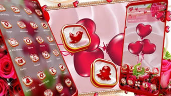 Red Rose Love Launcher Theme