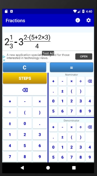 Fractions - Fraction Calculator for school maths
