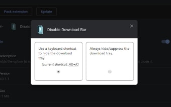 Disable Download Bar