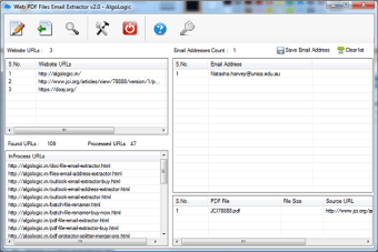 Web PDF Files Email Extractor