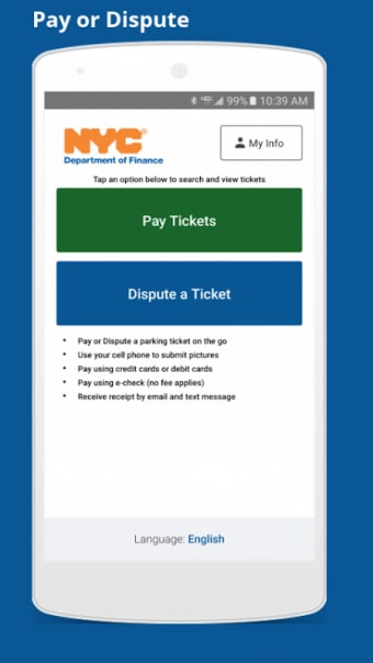 NYC Parking Ticket Pay or Dispute