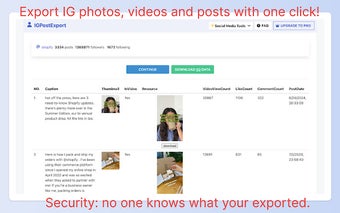 IGPost - Export IG photos and videos