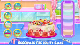 Fruity Ice Cream Cake Cooking