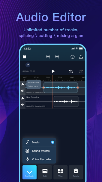 VoiceUp - Audio Editor  Maker