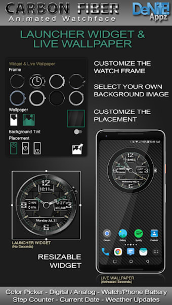 Carbon Fiber HD Watch Face