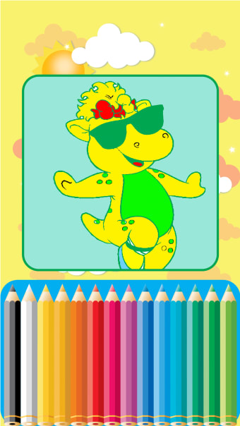Dinosaurs Village coloring page Barney Friends