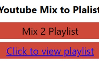 Youtube Mix to Shareable Playlist