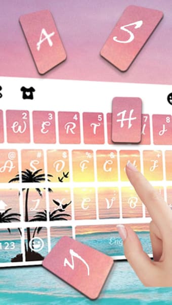 Beautiful Sunset Beach Keyboard Theme