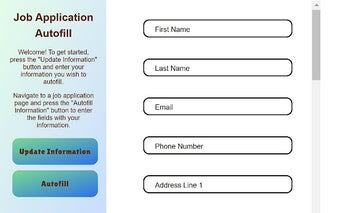 Job Connections Project Job Application Autofill Tool