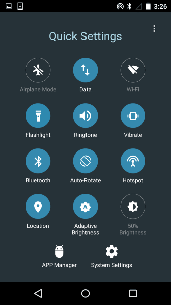 Quick Settings for Android -Toggle  Control Panel