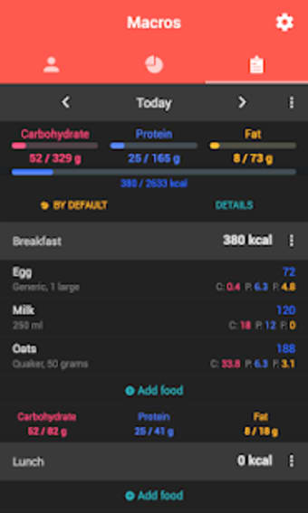 Macros - Calorie Counter  Meal Planner