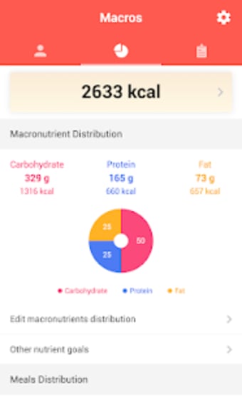 Macros - Calorie Counter  Meal Planner