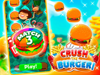 Crush The Burger  Deluxe Match 3 Game