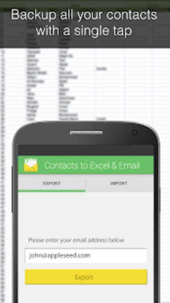 Contacts Backup -- Excel  Email