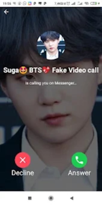 Suga BTS Fake Video Call