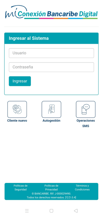 Mi Conexión Bancaribe Digital.