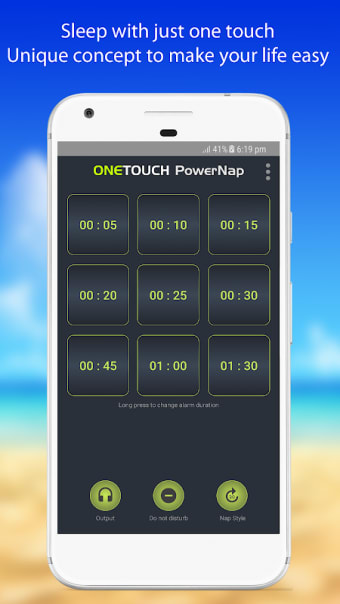 Power Nap one touch - Simple headphone alarm timer