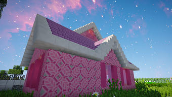 Pink doll house for MCPE