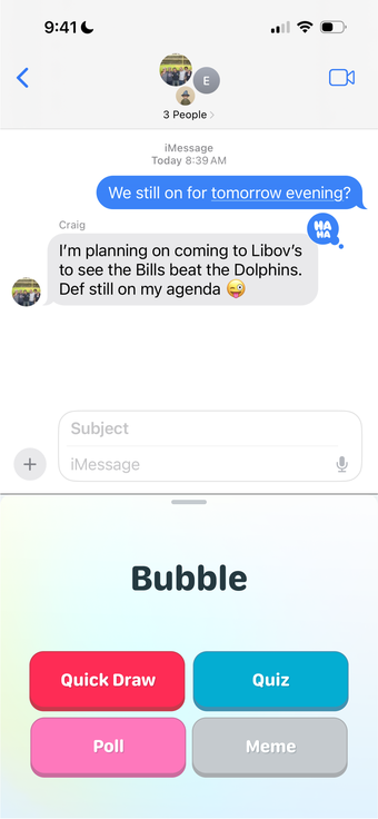 Bubble for Messages