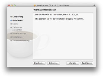 Java für Mac OS X 10.8